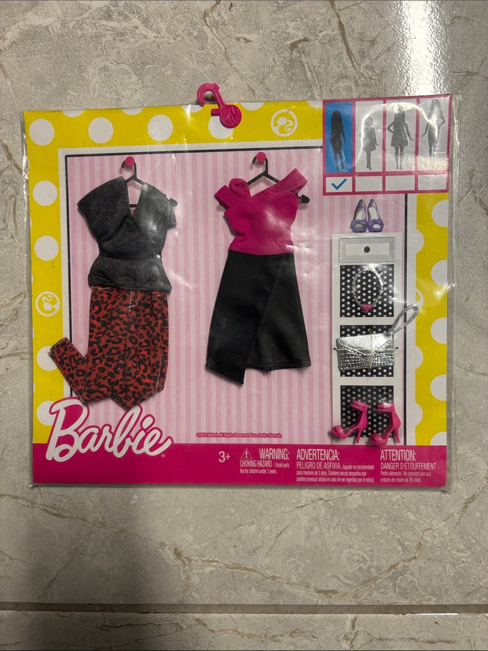 Barbie Pink and Black Mix-and-Match Fashion Set